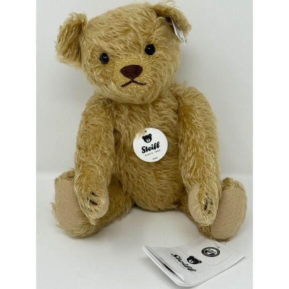 Steiff New James Mohair Teddy Bear 000362 10″ Beige Classic 5-Joint German Made - Picture 3 of 6